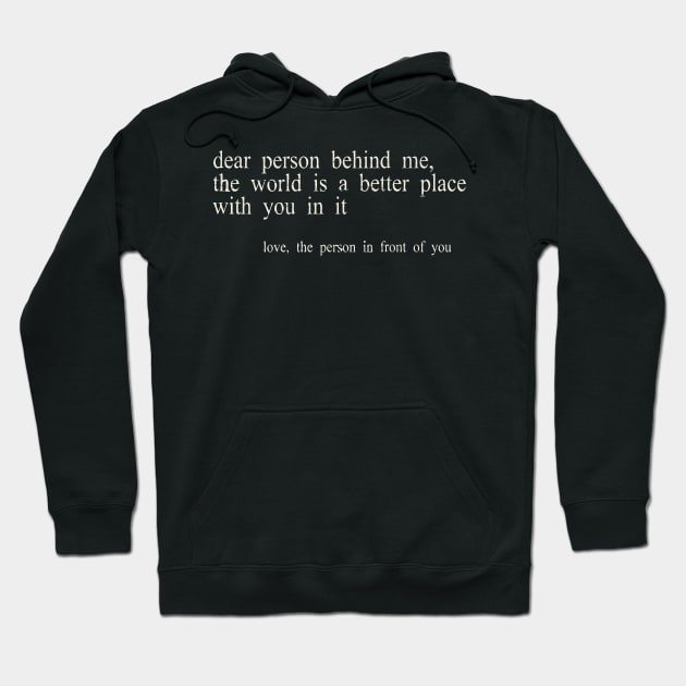 dear person behind me retro Hoodie by Collage Collective Berlin